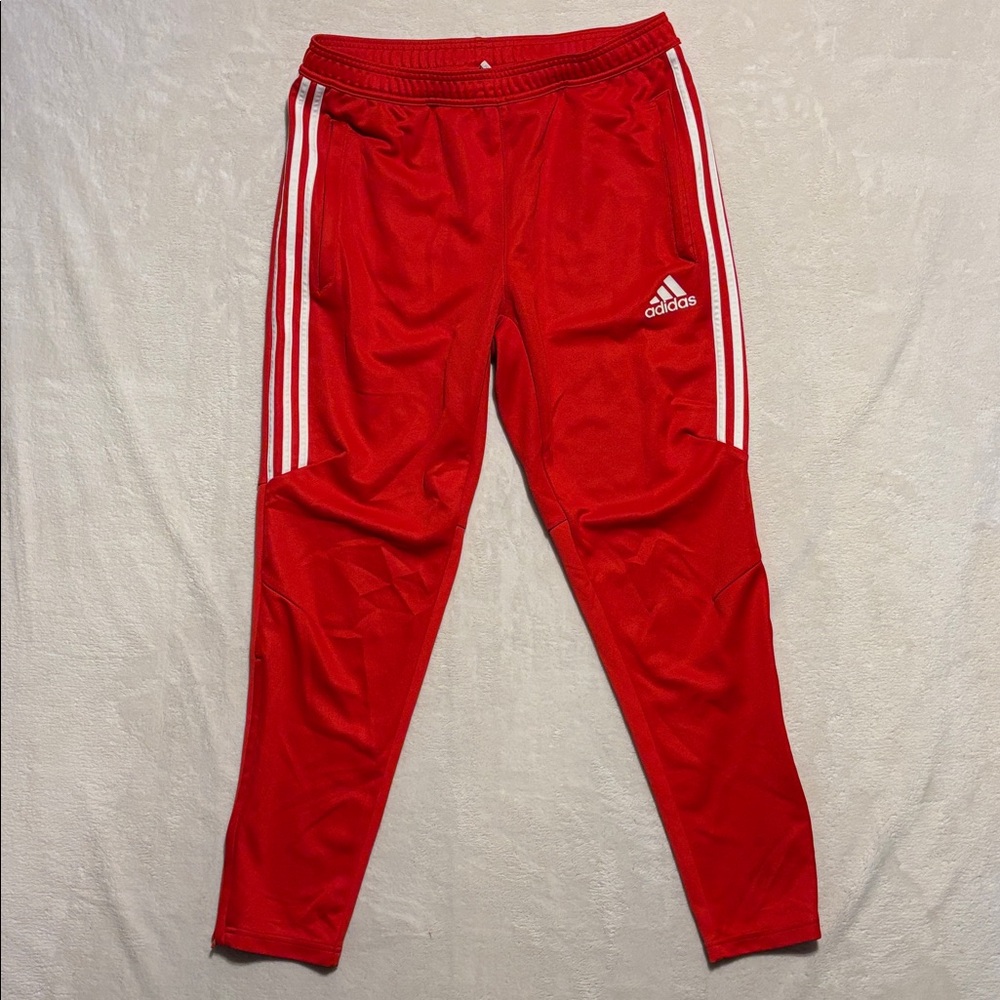 Adidas Red Climacool Joggers zip ankle zip pockets large